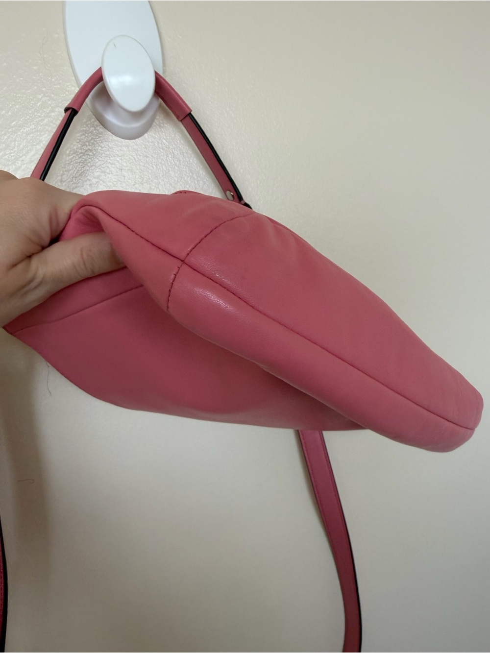 COACH Kristin Vintage Pink Leather Shoulder Crossbody Hobo Bag Purse F22308 - Picture 7 of 16